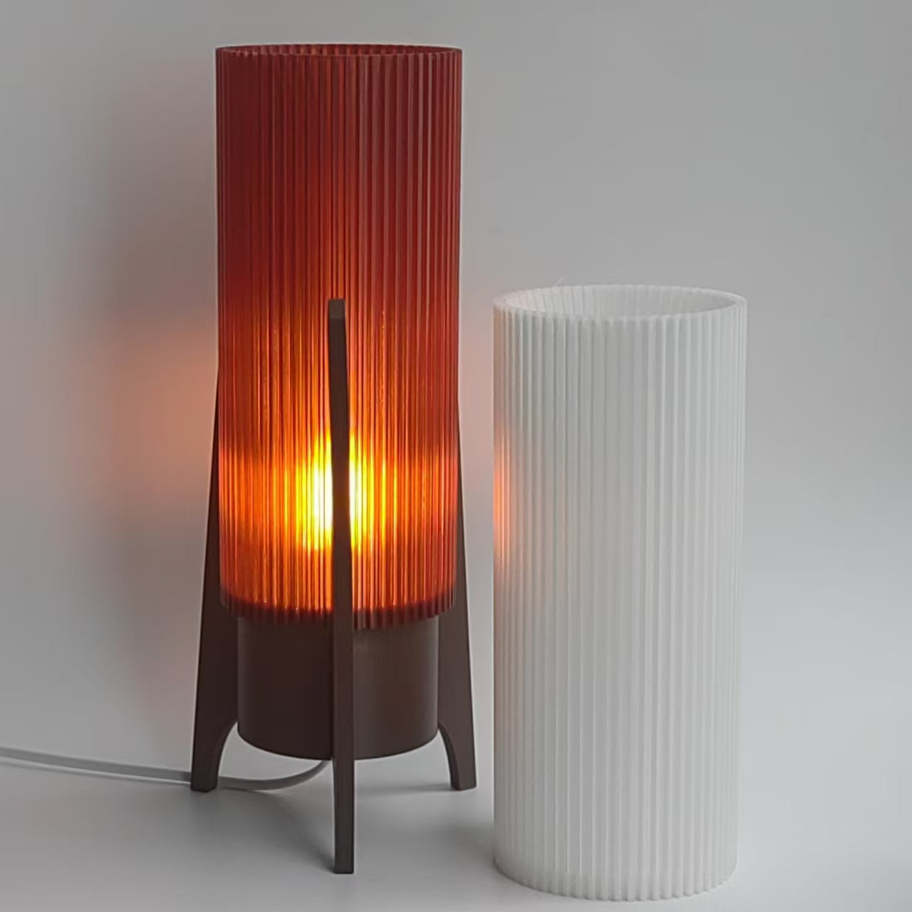 Mid-Century Modern Rocket Lamp - Warm, Cozy Desk Lamp for Dorms and Bedrooms - Wavy Lamp -Perfect Gift Idea | Unique Design Lamp