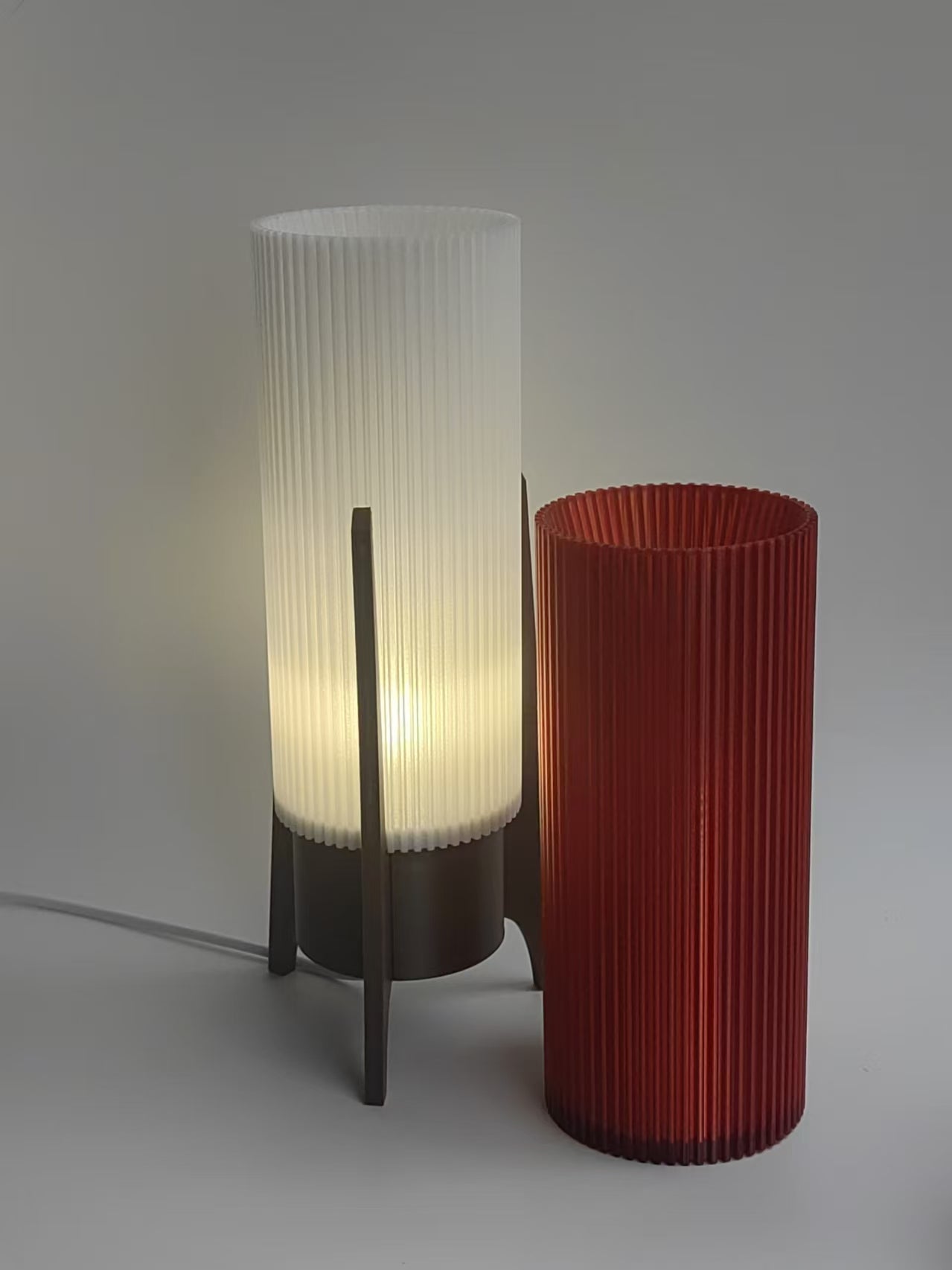Mid-Century Modern Rocket Lamp - Warm, Cozy Desk Lamp for Dorms and Bedrooms - Wavy Lamp -Perfect Gift Idea | Unique Design Lamp
