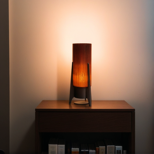 Mid-Century Modern Rocket Lamp - Warm, Cozy Desk Lamp for Dorms and Bedrooms - Wavy Lamp -Perfect Gift Idea | Unique Design Lamp