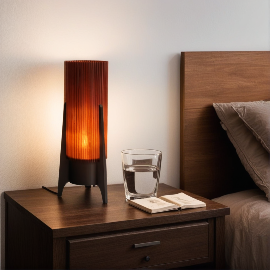 Mid-Century Modern Rocket Lamp - Warm, Cozy Desk Lamp for Dorms and Bedrooms - Wavy Lamp -Perfect Gift Idea | Unique Design Lamp