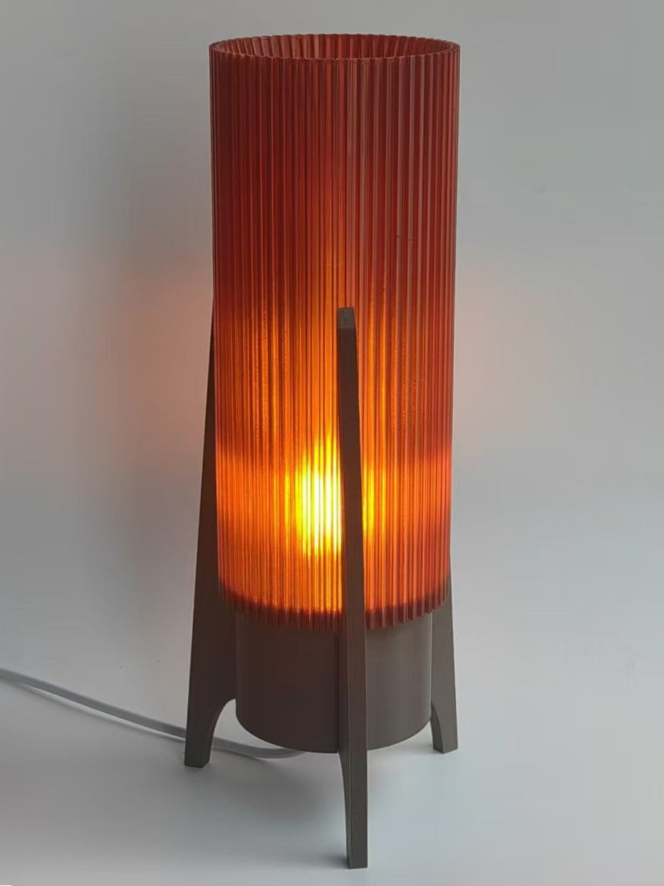 Mid-Century Modern Rocket Lamp - Warm, Cozy Desk Lamp for Dorms and Bedrooms - Wavy Lamp -Perfect Gift Idea | Unique Design Lamp