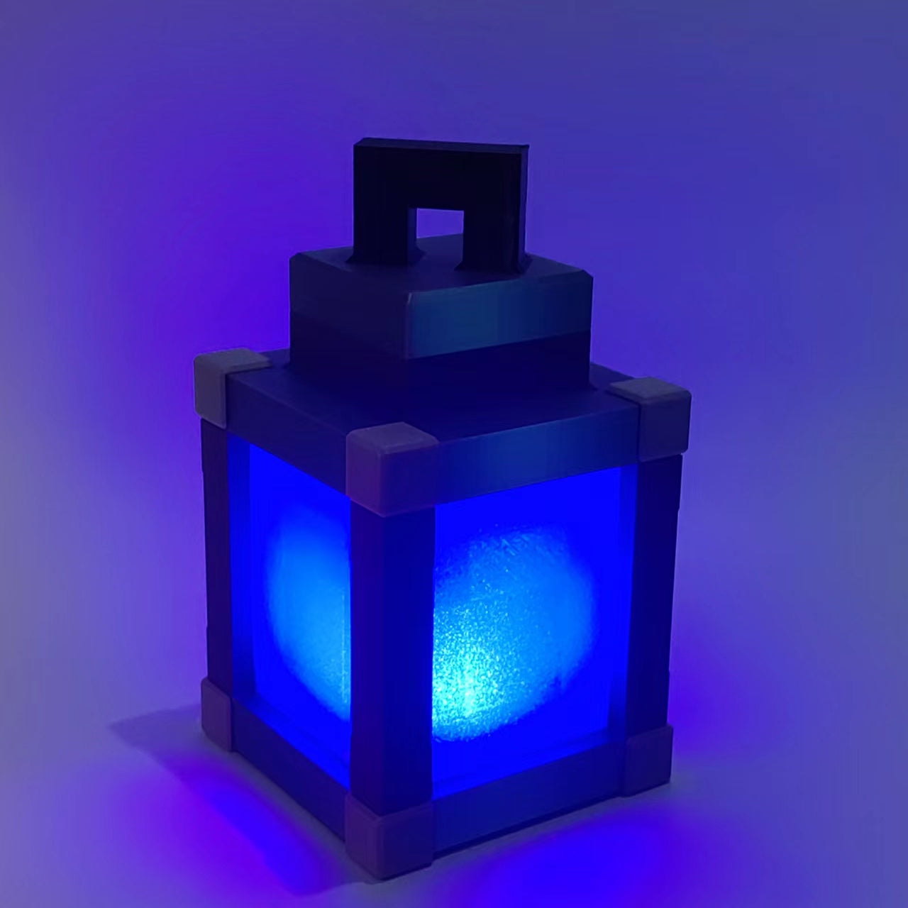 Minecraft Lantern Pixelated Night Light Lantern Chargeable & Bigger - Night Lamp Birthday Gift - Kids Bedroom Decoration - Gamer Room Decor