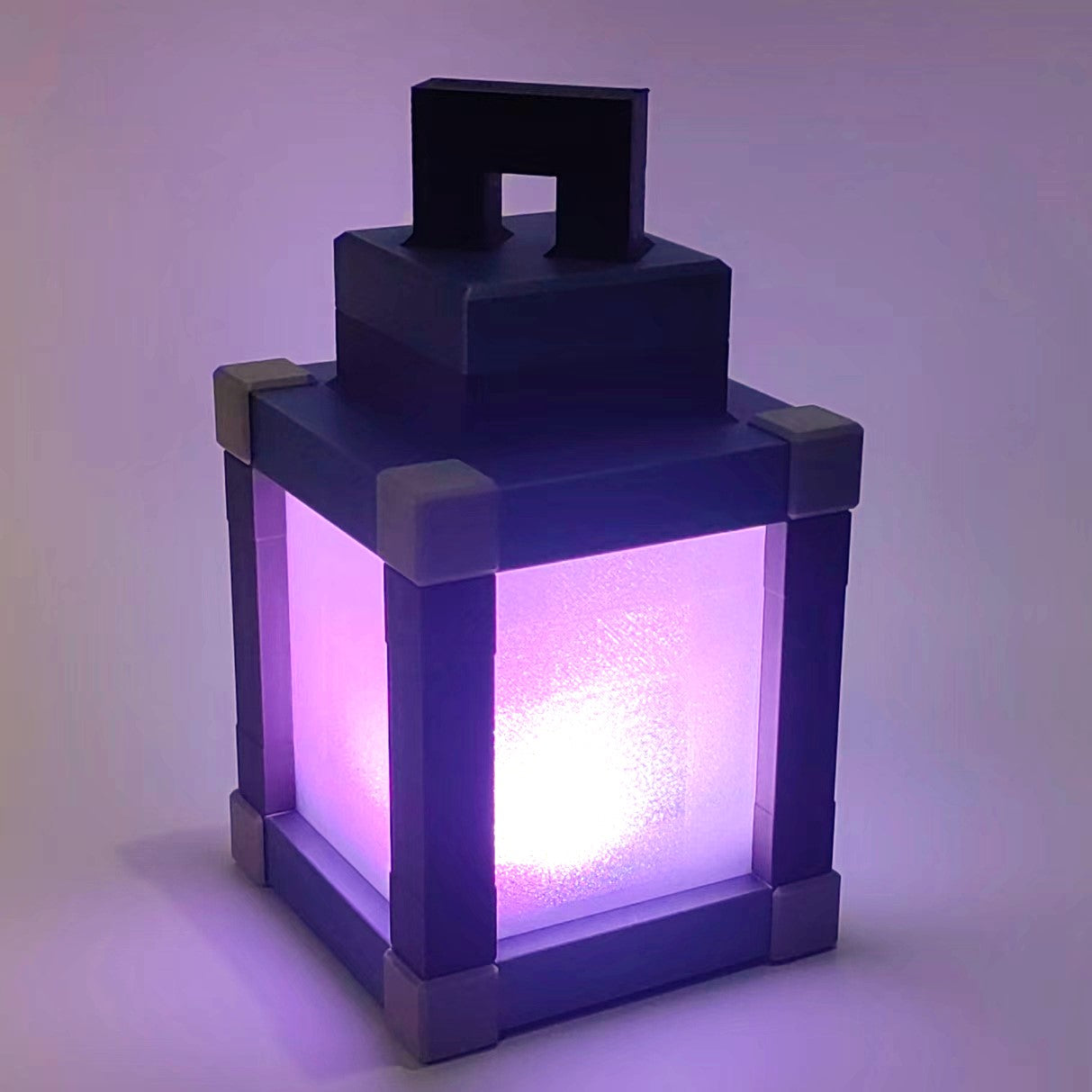 Minecraft Lantern Pixelated Night Light Lantern Chargeable & Bigger - Night Lamp Birthday Gift - Kids Bedroom Decoration - Gamer Room Decor