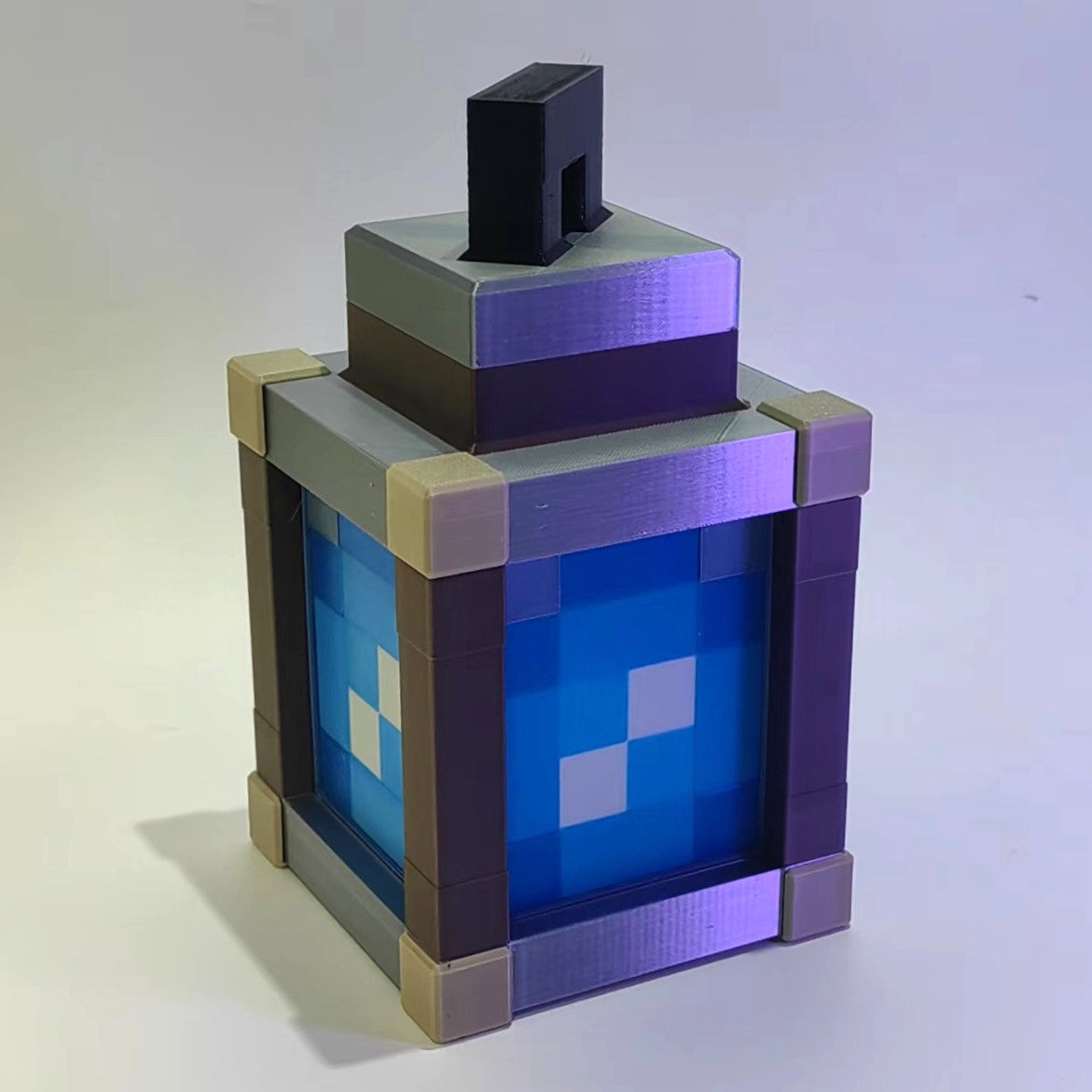 Minecraft Lantern Pixelated Night Light Lantern Chargeable & Bigger - Night Lamp Birthday Gift - Kids Bedroom Decoration - Gamer Room Decor