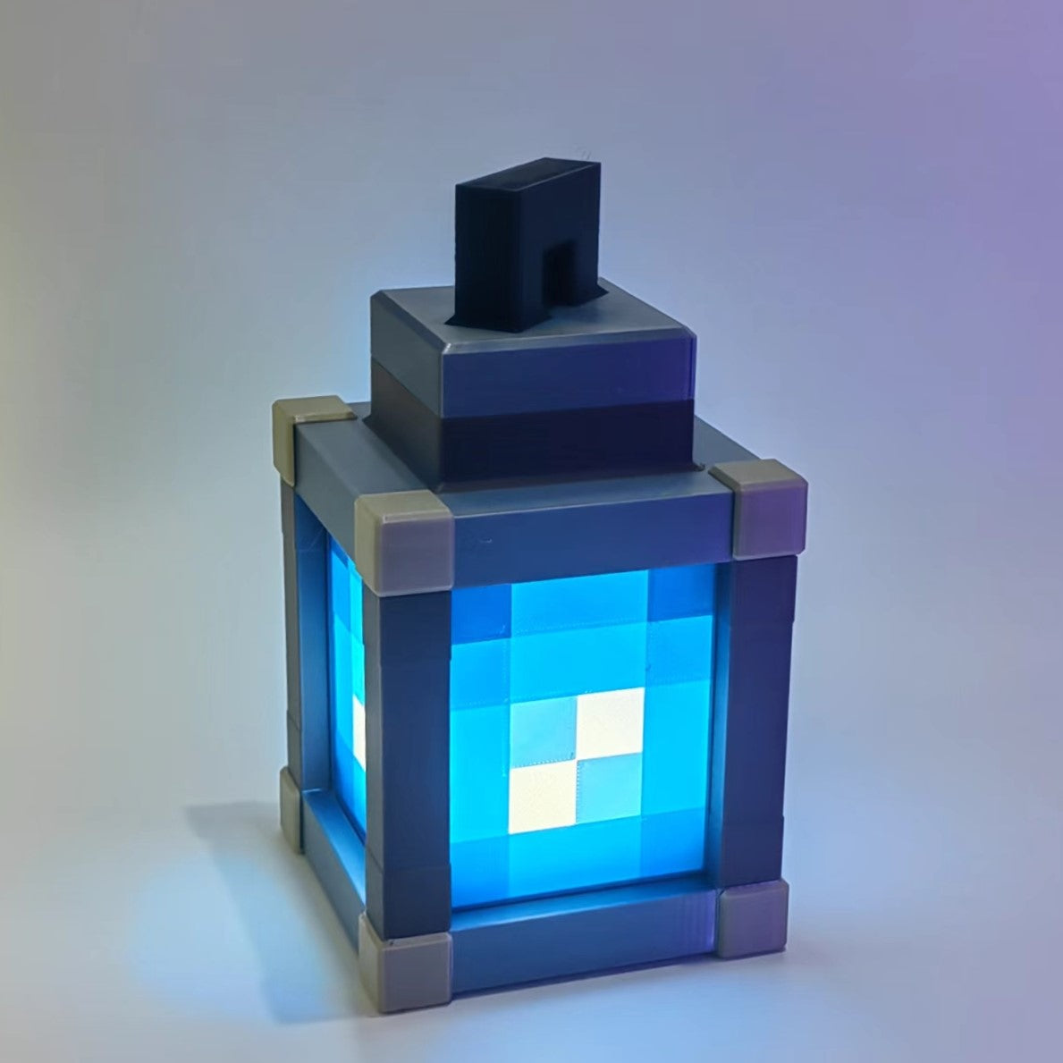 Minecraft Lantern Pixelated Night Light Lantern Chargeable & Bigger - Night Lamp Birthday Gift - Kids Bedroom Decoration - Gamer Room Decor