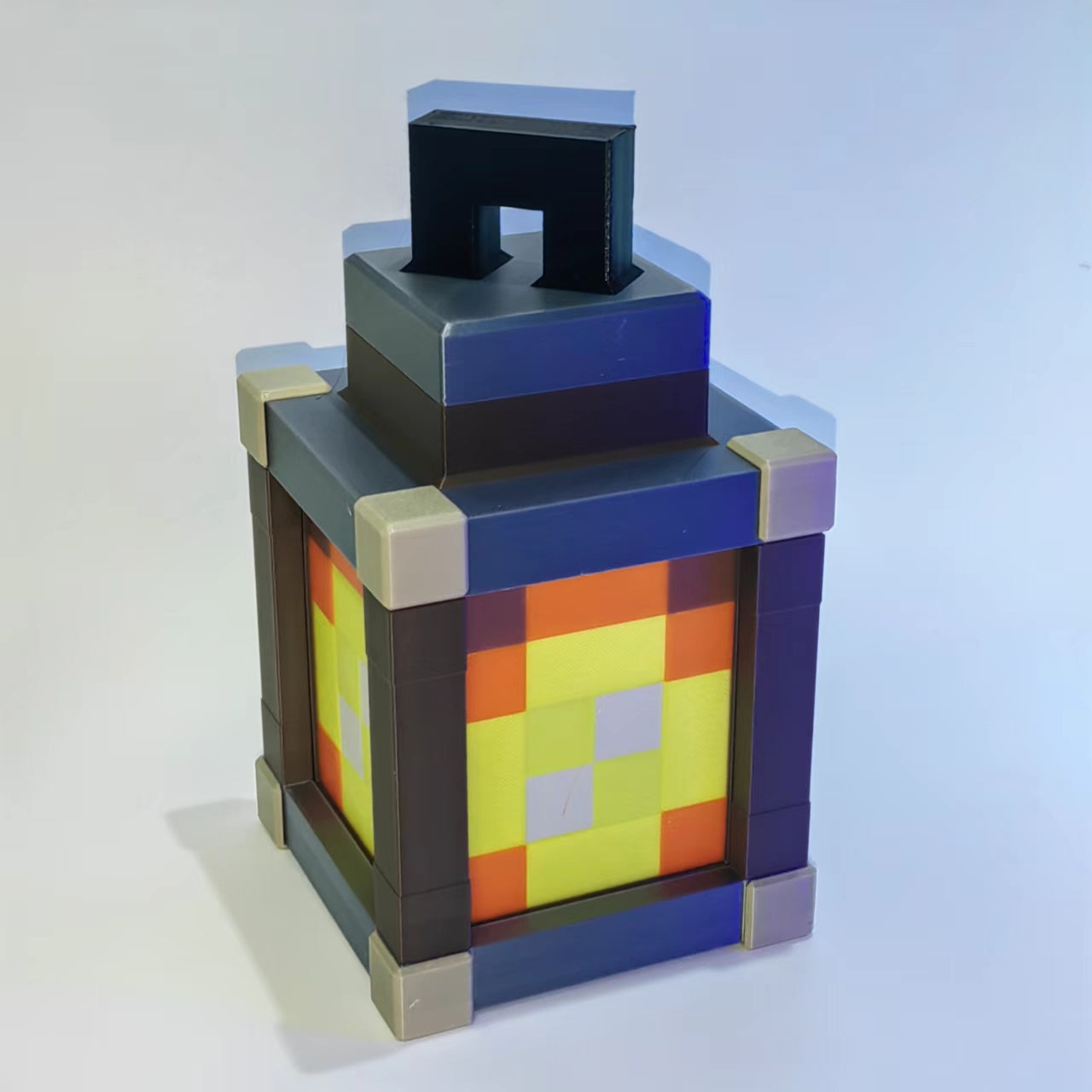 Minecraft Lantern Pixelated Night Light Lantern Chargeable & Bigger - Night Lamp Birthday Gift - Kids Bedroom Decoration - Gamer Room Decor