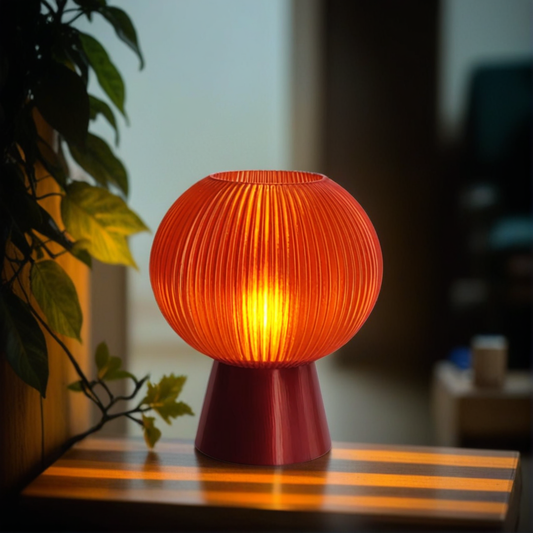 Amber Table Lamp - Mushroom Lamp - Desk Lamp