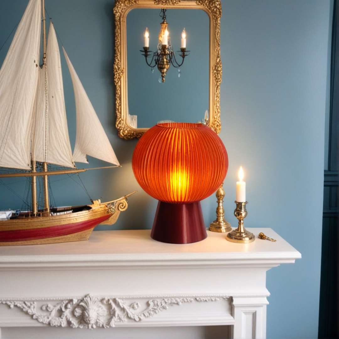 Amber Table Lamp - Mushroom Lamp - Desk Lamp