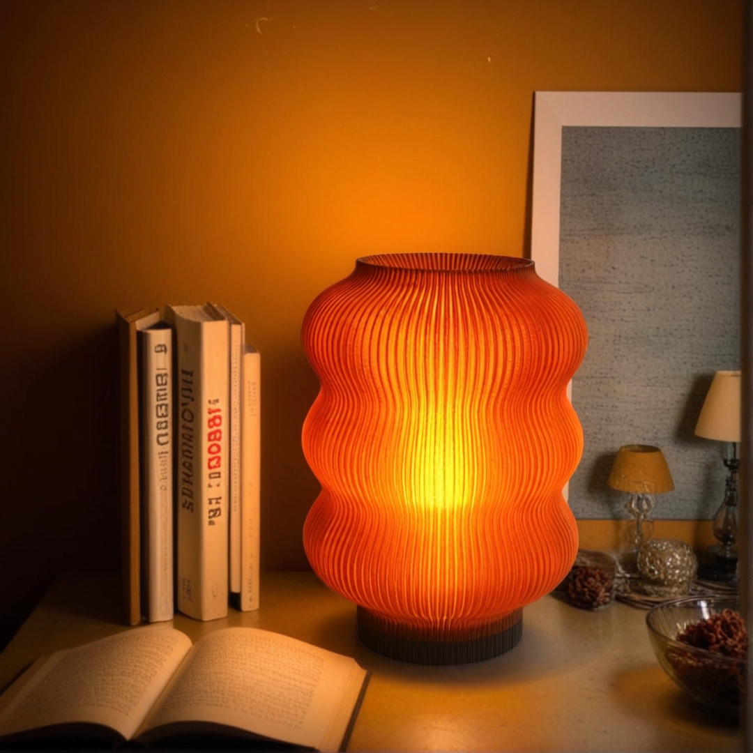 Elegant Eco Table Lamp – Sustainable Mood Lighting – Soft Glow Bedside Light – Perfect Housewarming Gift