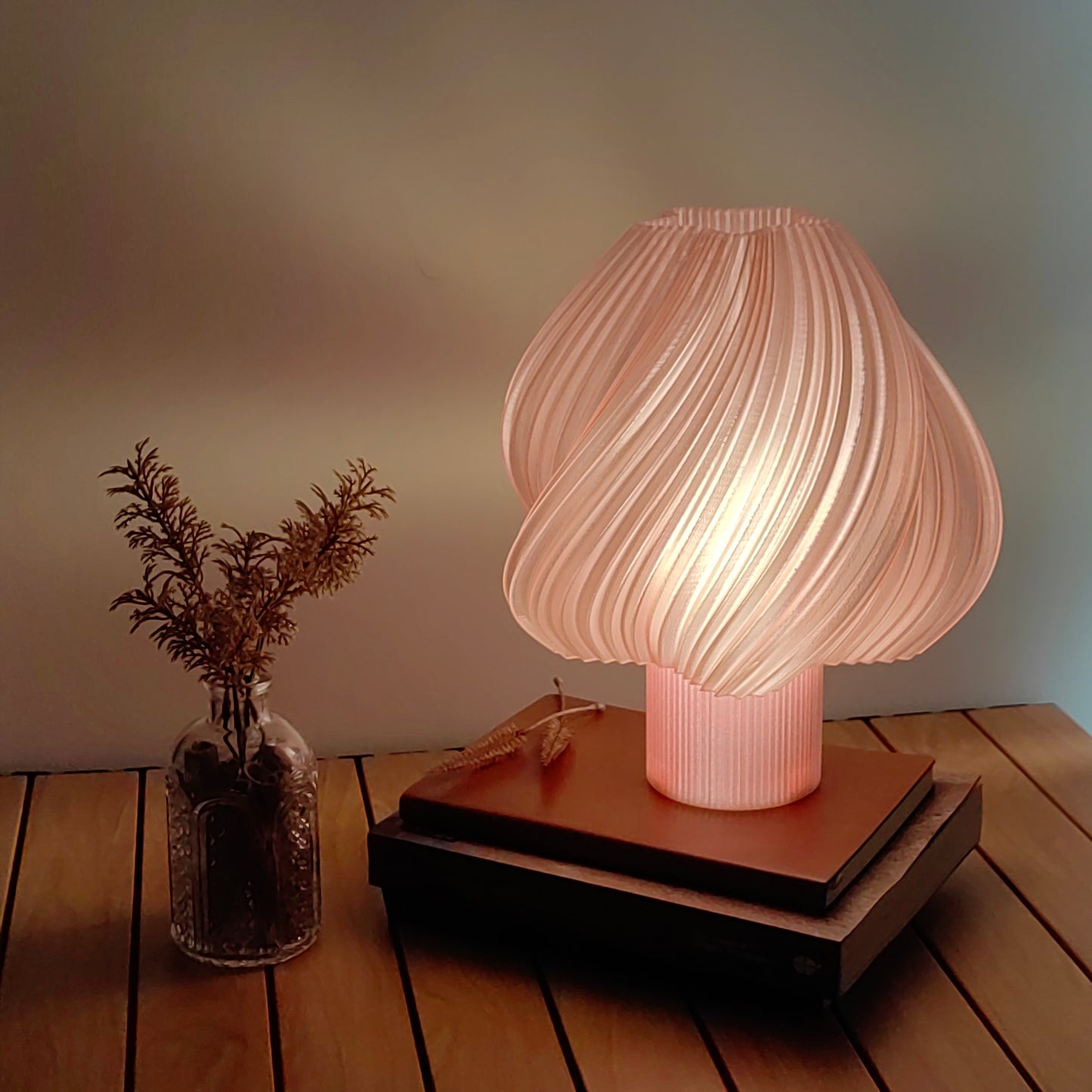 Soft Serve Lamp Portable,SOFT SERVE LAMP, wavy lamp, ice cream lamp, home decor,table lamp,lamp,clear pink