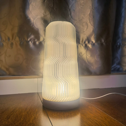 Wave Table Lamp, multicolored, 3D printed, modern home decor, office/home lighting, Desk Lamp gift,Mood Lamp