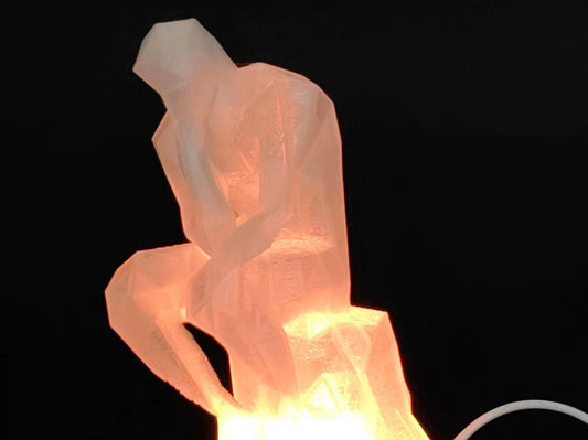 The thinker Desk LED Lamp with remote, 3D printed, Colour Changing Led Lamp, modern home decor, art abstract gift, minimalist lamp
