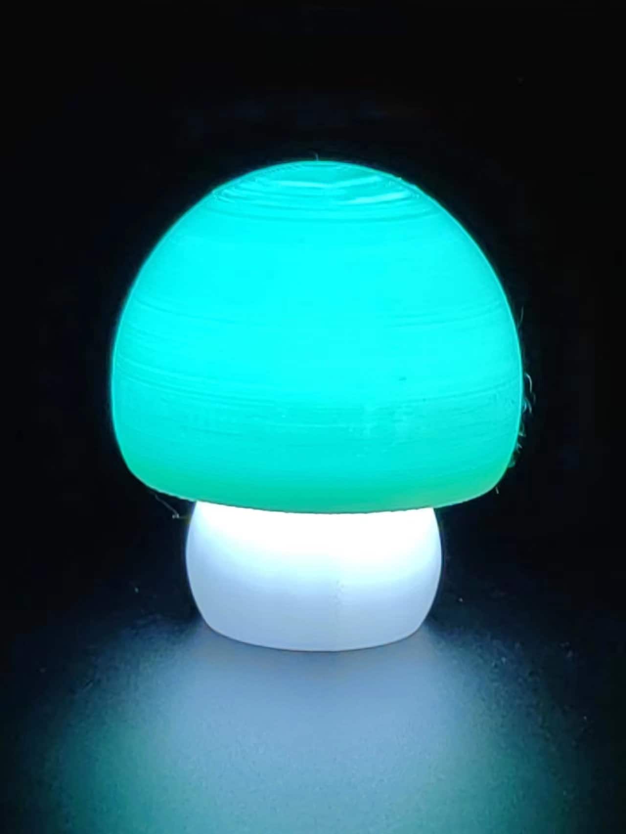 Mushroom - 3D Printed Accent Lamp - Mushroom Lamp - Many Color Options - Mood Lighting