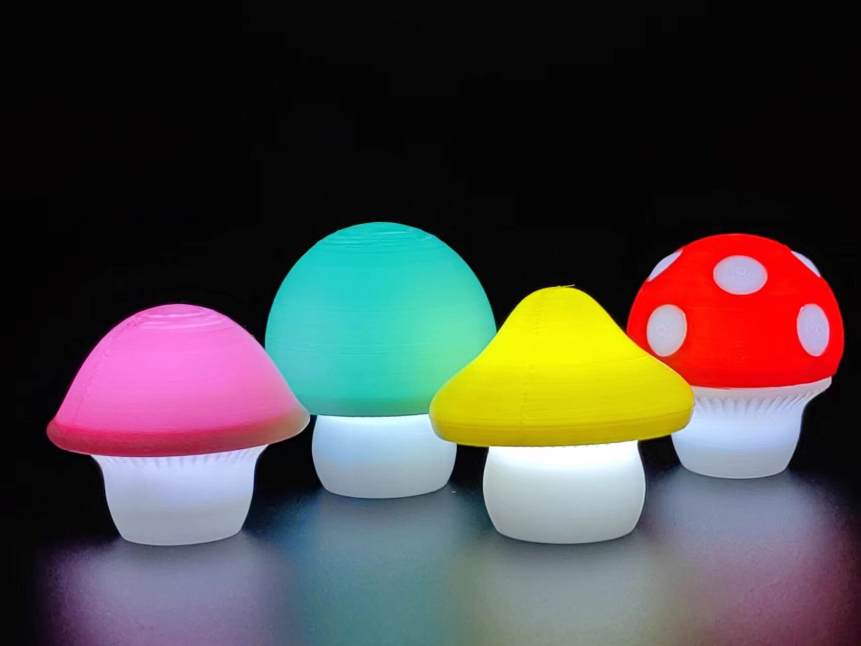 Mushroom - 3D Printed Accent Lamp - Mushroom Lamp - Many Color Options - Mood Lighting