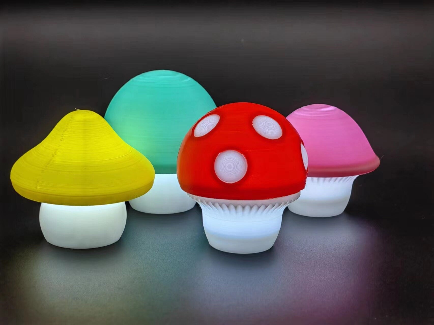 Mushroom - 3D Printed Accent Lamp - Mushroom Lamp - Many Color Options - Mood Lighting