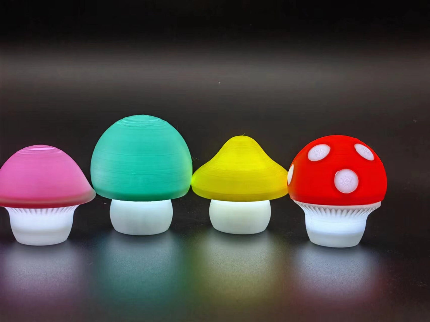 Mushroom - 3D Printed Accent Lamp - Mushroom Lamp - Many Color Options - Mood Lighting