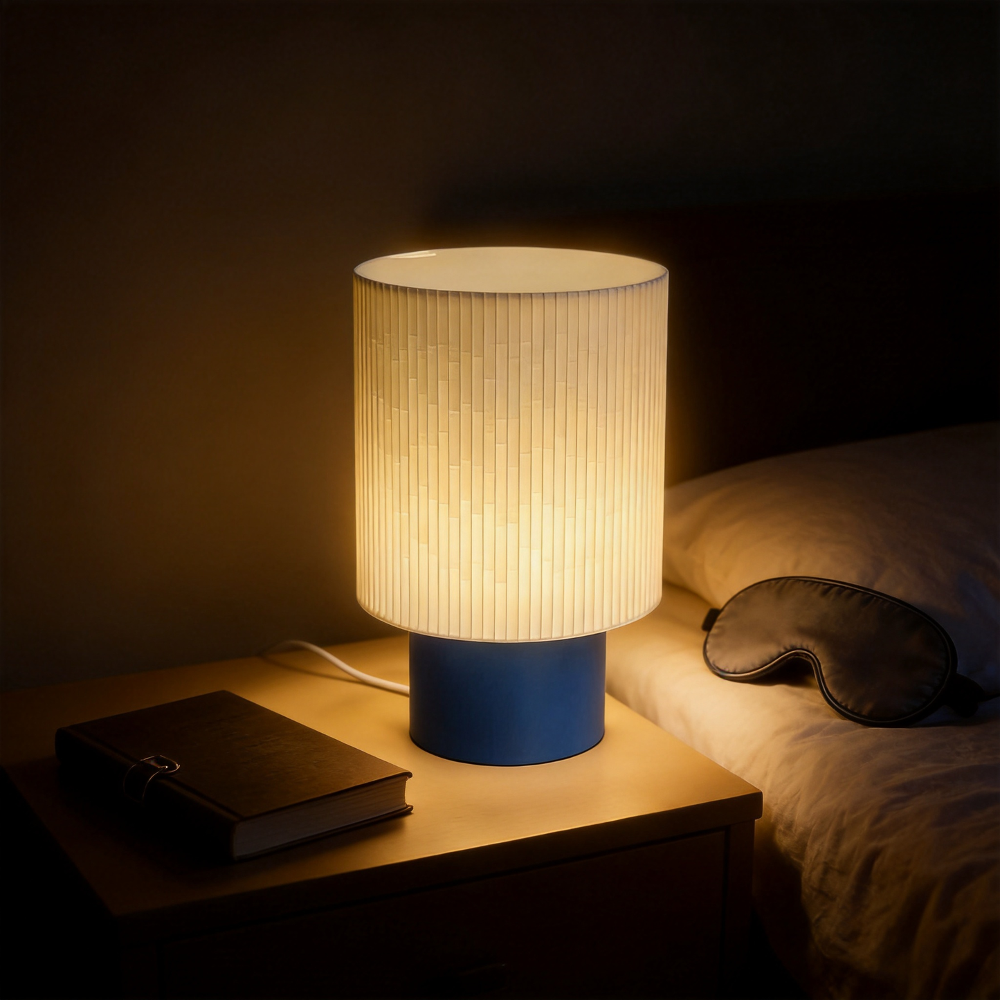 Lampada da tavolo moderna con effetto luce a gradiente e colori della base personalizzabili con lampadina
