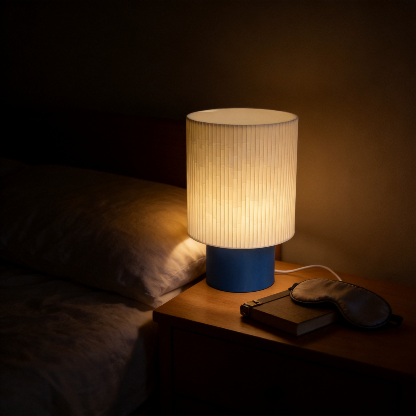 Lampada da tavolo moderna con effetto luce a gradiente e colori della base personalizzabili con lampadina