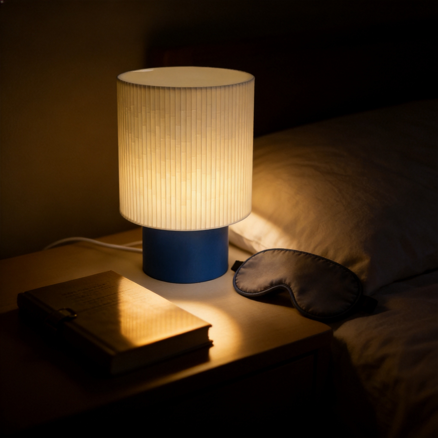 Lampada da tavolo moderna con effetto luce a gradiente e colori della base personalizzabili con lampadina
