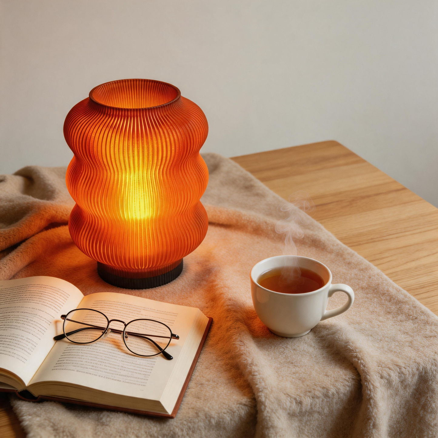 Elegant Eco Table Lamp – Sustainable Mood Lighting – Soft Glow Bedside Light  – Perfect Housewarming Gift